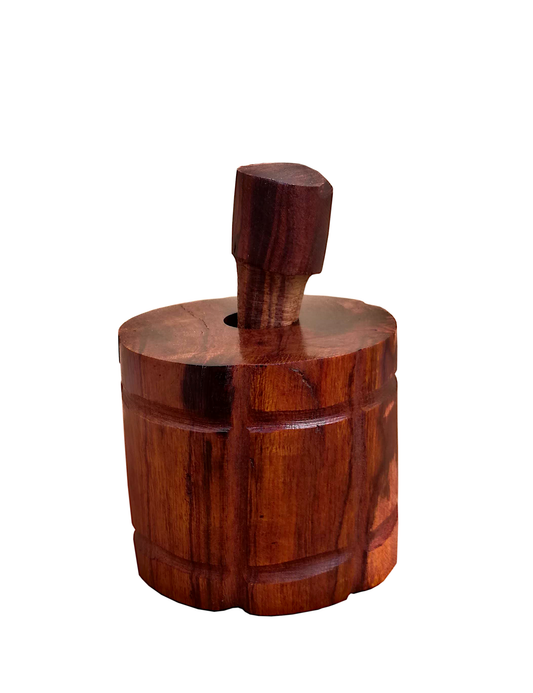 Pepper Mill Wood, Pepper Crusher Wood. Barrel Ironwood Handmade, Chiltepin Spice Grinder, Hand Crusher.
